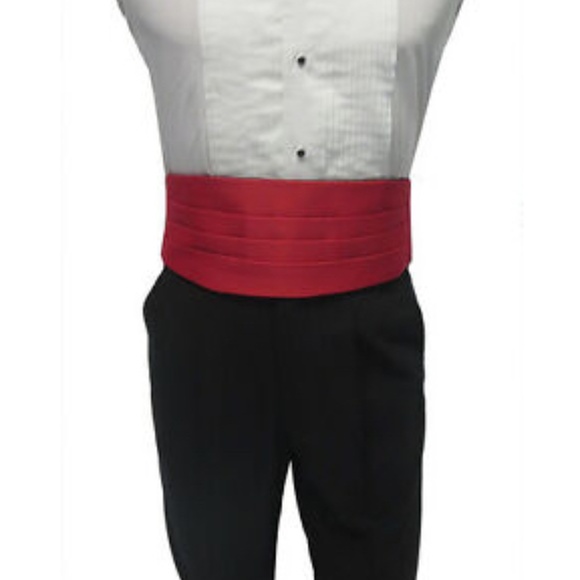 NWT Tuxedo Park Red Satin Cummerbund - Picture 3 of 4